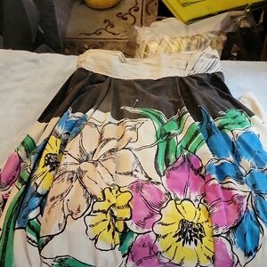 Vibrant Floral A-Line Skirt